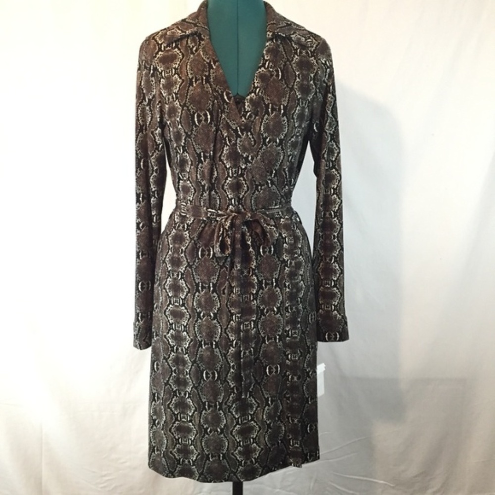 DONATING Snakeskin Wrap Dress{CalvinKlein} sz6